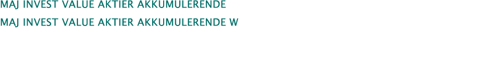  maj invest value aktier Akkumulerende maj invest value aktier Akkumulerende W
