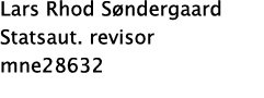 Lars Rhod Søndergaard Statsaut  revisor mne28632