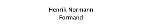 Henrik Normann Formand