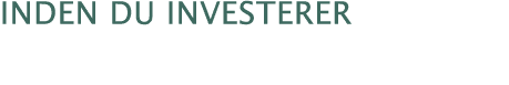 Inden du investerer