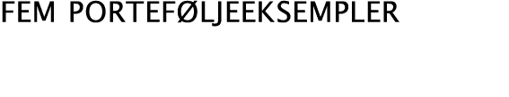 fem portef ljeeksempler