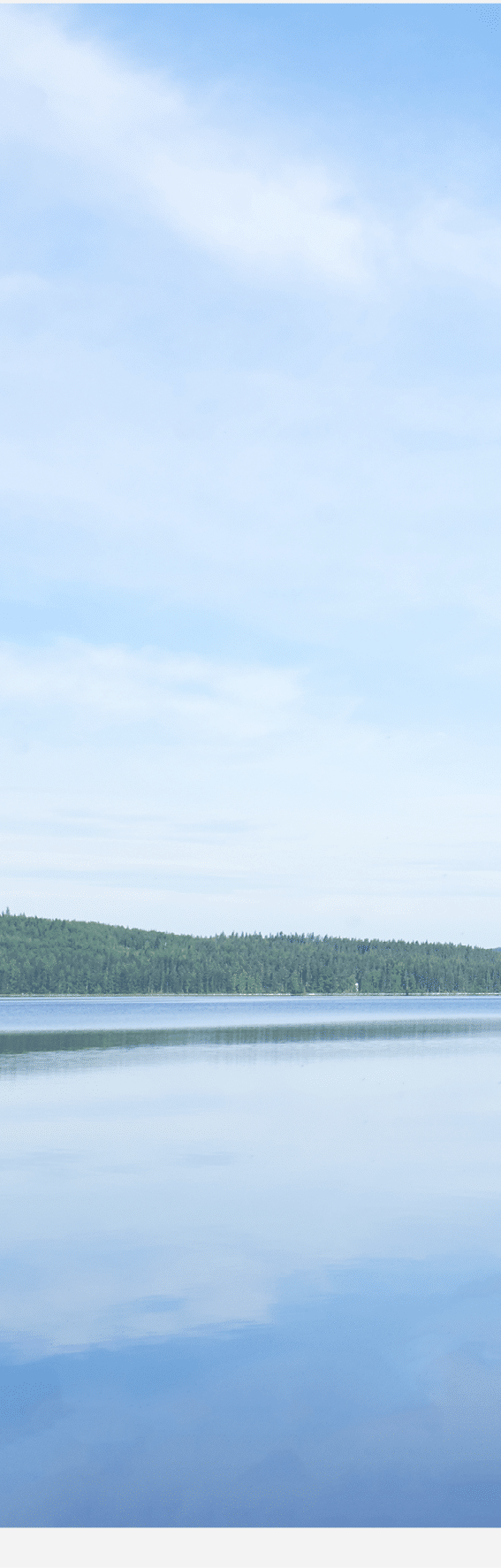 Beautiful Finnish Lake photographed in the bright Scandinavian summer