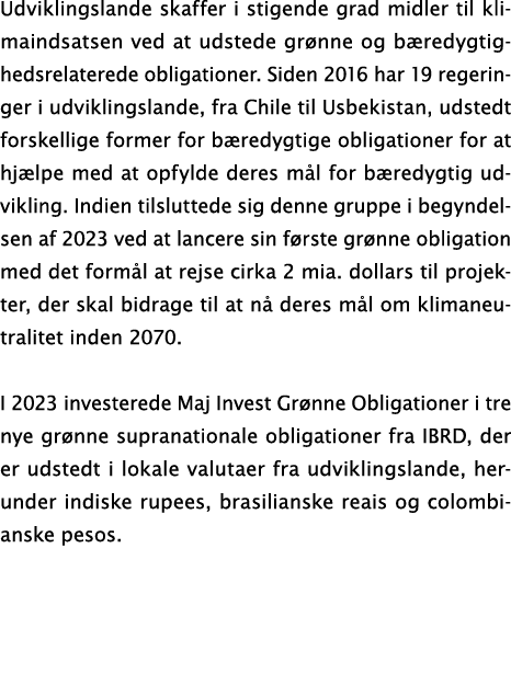 Udviklingslande skaffer i stigende grad midler til klimaindsatsen ved at udstede gr nne og b redygtighedsrelaterede o...