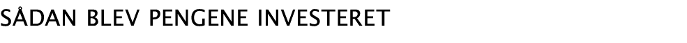 s dan blev pengene investeret