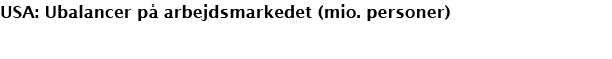 USA: Ubalancer på arbejdsmarkedet (mio  personer)