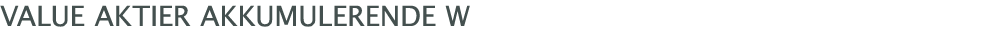  Value Aktier Akkumulerende W