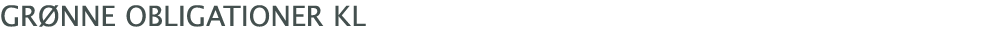   Grønne Obligationer KL