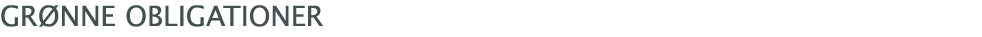   Grønne Obligationer