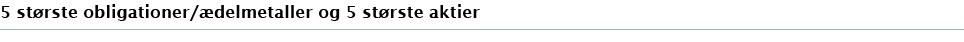 5 st rste obligationer/ delmetaller og 5 st rste aktier