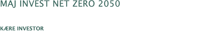 Maj Invest net zero 2050 K re investor