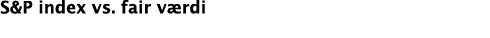S&P index vs. fair v rdi