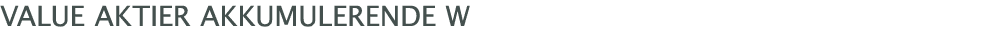  Value Aktier Akkumulerende W