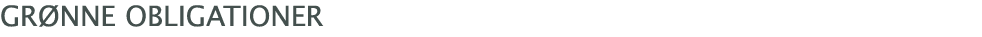   Grønne Obligationer