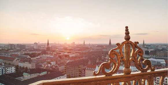 Aerial view of Copenhagen (Denmark) 