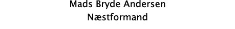 Mads Bryde Andersen Næstformand