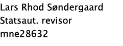 Lars Rhod Søndergaard Statsaut  revisor mne28632