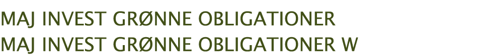  maj invest Grønne obligationer  maj invest Grønne obligationer W