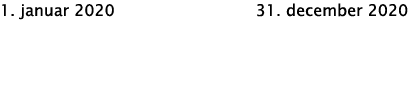 1  januar 2020 31  december 2020