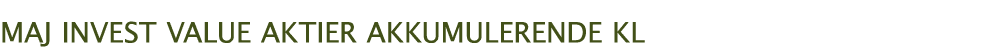 MAJ INVEST VALUE AKTIER Akkumulerende KL