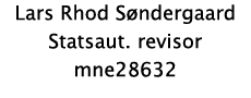 Lars Rhod Søndergaard Statsaut  revisor mne28632