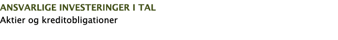 aNSVARLIGE INVESTERINGER I TAL Aktier og kreditobligationer