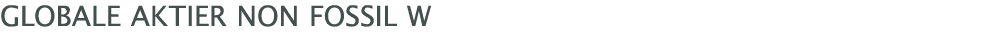 ﻿Globale Aktier non fossil W