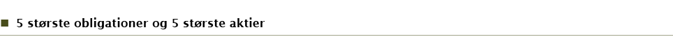 5 st rste obligationer og 5 st rste aktier