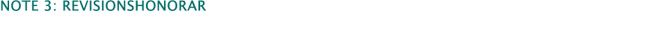 ﻿note 3: revisionshonorar