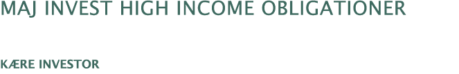 Maj Invest high income obligationer K re investor