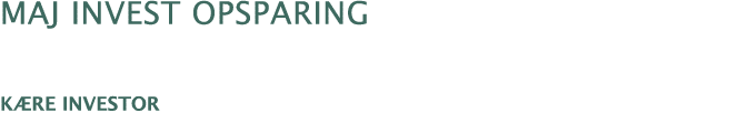 Maj Invest opsparing K re investor